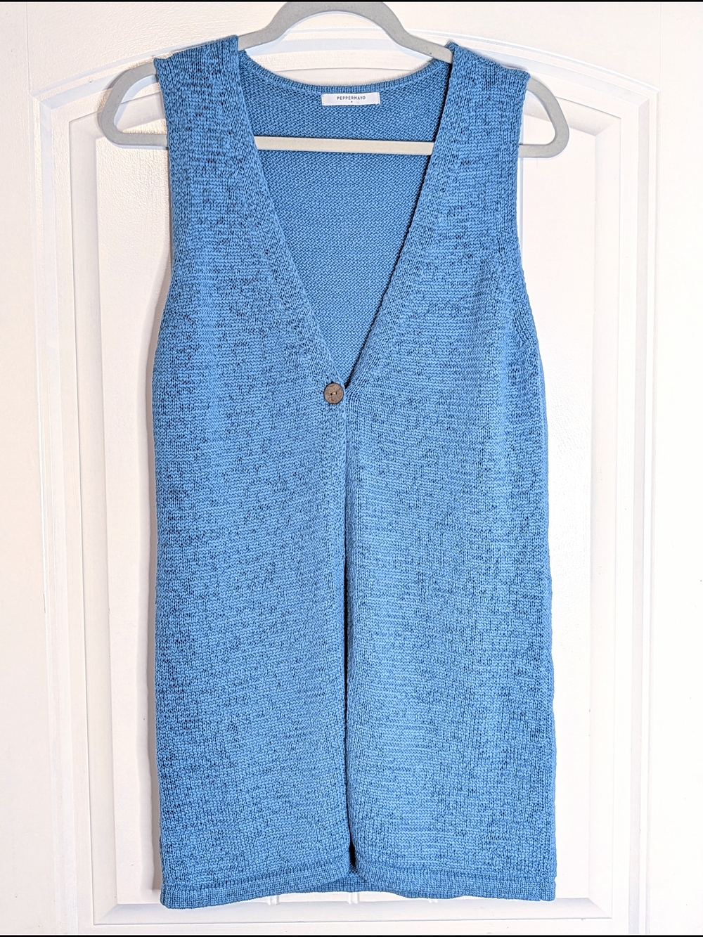 Peppermayo Capri Glow Azure Blue Knit Vest Top